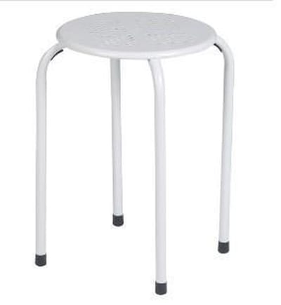 Practo Home - Kruk - Metaal - Stapelbaar - Wit