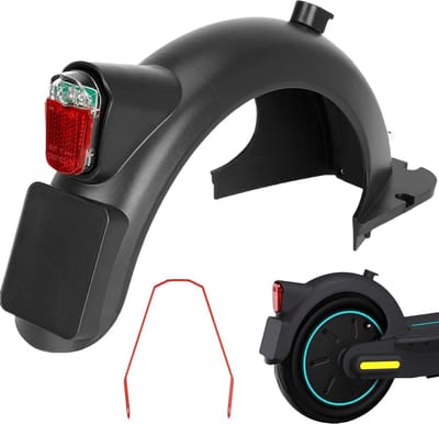 Elektrische scooter achterspatbord met metalen houder - achter met LED-achterlicht voor Segway Ninebot Max G30 / G30LP / G30LE / G30LE II - reserveaccessoires .