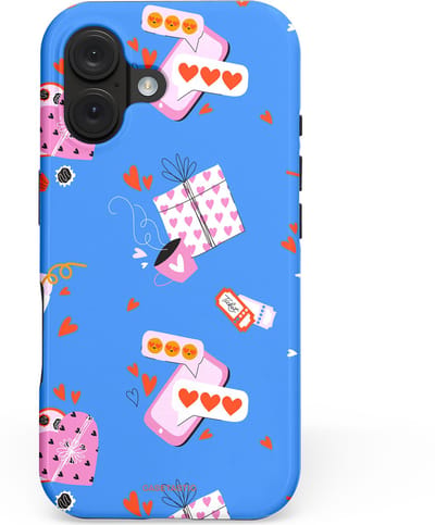 Casetastic hoesje geschikt voor Apple iPhone 16 - MagSafe - Dubbellaagse bescherming - Romantische Date - Fashion Case - Lavendel Wit