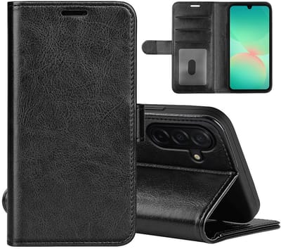 MobyDefend Hoesje - Geschikt voor Samsung Galaxy A27 - Wallet Book Case (Sluiting Achterkant) - Zwart