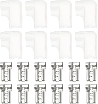 Dailygoody - Spade Crimp Terminals - 4.8mm - 100Pcs - PVC Isolatiesleeves - 14-22 - Voor Elektronisch Gebruik - Hoogwaardige Klemmen