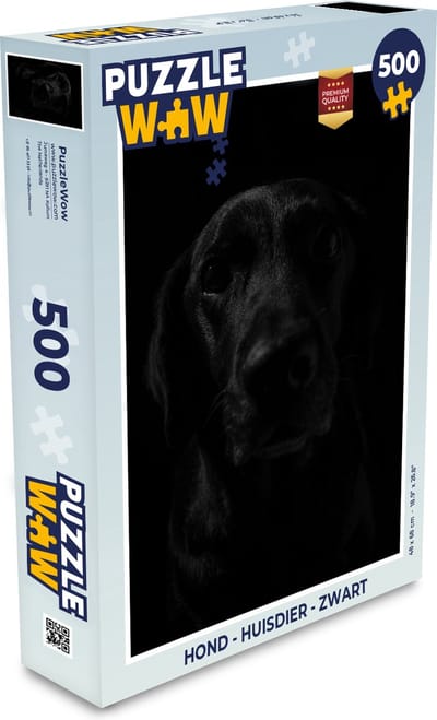 Puzzel Hond - Huisdier - Zwart - Legpuzzel - Puzzel 500 stukjes