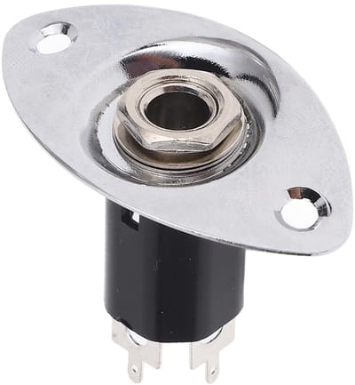 Jhubersproducts - Elektrische Gitaar Jack Plaat - Ruisonderdrukking - Ovaalvormig ontwerp - 6,35mm Gitaar Jack - Ideaal voor muzikanten - Duurzame met
