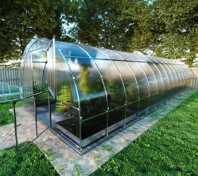 KLASIKA TUBE Tuinkas - 3 x 10 m (30 m²) - 4 mm Dikte - Kweekkas - Polycarbonaat afdekking