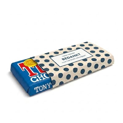 Tony Chocolade | Chocoladecadeaus | Bedankt | Cadeau | Bedankt Meester | Stippenpatroon | Puur | Fotofabriek