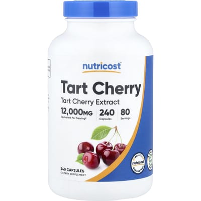 Nutricost, Zure Kers, 240 Capsules (400 mg per capsule)