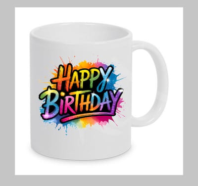 Mok Happy Birthday, Verjaardags mok, Felicitatie, Cadeau, Jarig, Verjaardag, Bedrukte mok, Mok met tekst, XLX®