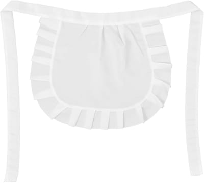 Witte Halve Schort Cosplay Taille Schort Rimpel Meid Schort Leuke Schorten voor Vrouwen Meisjes Feest Cosplay Kostuums Jurk Accessoire Keuken Feestgunst Koken Grillen Tuinieren