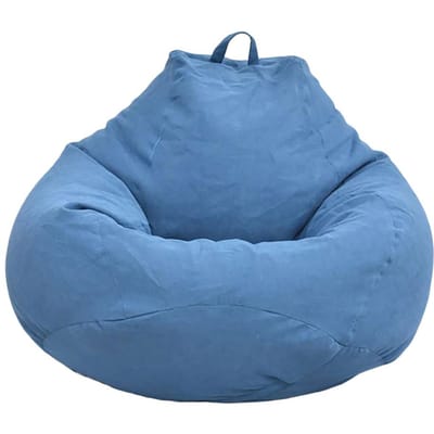 Grote Zitzak Stoelhoes Sofa Kleur Eenvoudig Design Indoor Luie Lounger Hoes voor Volwassenen en Kinderen gray