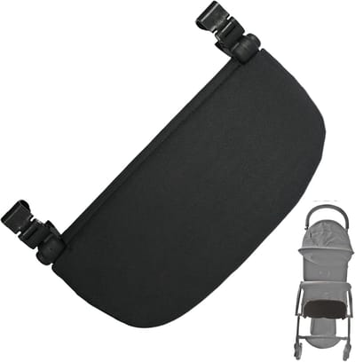 Kinderwagen Voetsteun - Verlenger Kinderzitje - Reiscomfort Vergroten - Verstelbare Hoogte - 30x21x3 cm - Zwart