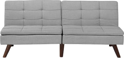 RONNE - Slaapbank 3-zits - Lichtgrijs - Polyester
