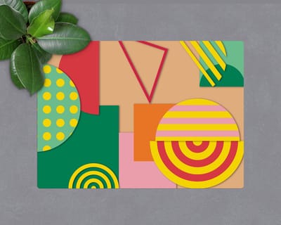 Coloray Vloerbeschermer - Modern design Vloerbeschermer Bureaustoel - 100x70 cm - Veelkleurig Bureaustoelmat - Vloerbeschermer Vinyl - Mótif Vloerbeschermer - Rechthoekige Mat - Abstracties Thema
