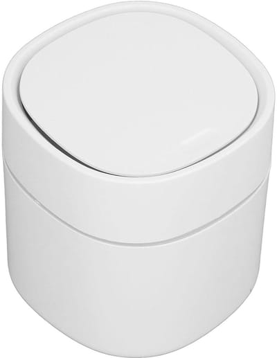 Mini Prullenbak - Compacte Afvalbak - Bureau Organisatie - Automatische Sensor - 5 Liter Capaciteit - Wit