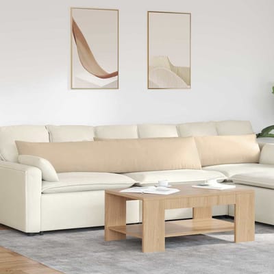 vidaXL - Zitkussens - 2 - st - Stof - Crème - 200 - x - 40 - cm