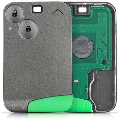 XEOD 2 knops sleutel - Sleutelkaart - Card - Kaart - Complete sleutel - Met electronica - Geschikt voor Renault - ID46 - 1 stuks