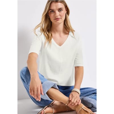 Shirt met V-hals