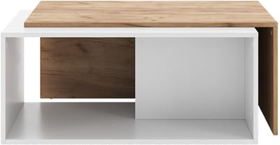 Vicco Paul Salontafel – 90 x 48 cm Eik wit/goud