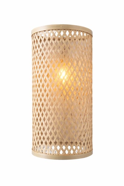 Bamboe Wandlamp – Sa Pa Wall Shade – Naturel – Handgemaakt – 35 cm – Zonder fitting – Wandverlichting hal / trap – Boho / Japandi