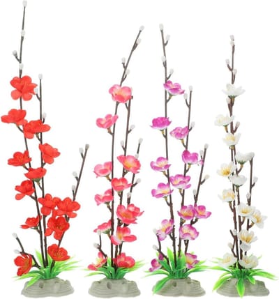 Decoratieve Bloemen - Kunstbloemen Serveerplaten - Sushi Sashimi Decoratie - Realistisch Ontwerp - 31x6x6 cm - Multicolor