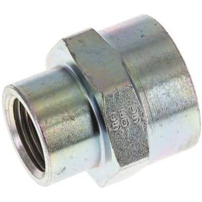 1/2'' NPT x 3/4'' NPT Verzinkt Stalen Sok 170 Bar - Hydrauliek - FL2S-F-EZ-012N-034N