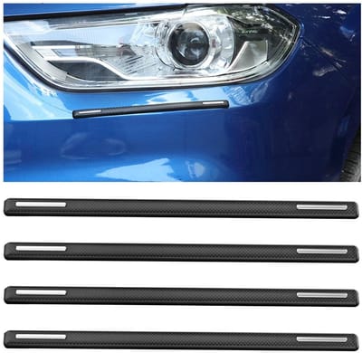 Dailygoods- Deurbeschermers Universele Koolstofvezel - Anti-botsing Strips - Hoek Bumper Guard - Anti-kras Beschermer - PVC/ABS Materiaal - 24,8 x 0,5 x 1,4 cm - Deurbescherming