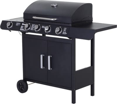Gasbarbecue - Gas BBQ - BBQ - Barbecue - Barbeque - Grill - 5 branders - Zwart
