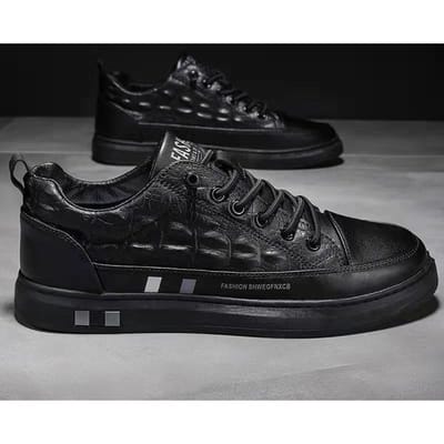 Lente Herenschoenen Modetrend Alles-match Casual Sneakers Krokodillenpatroon Trendy Schoenen Ronde Neus Kleine Witte Schoenen 44
