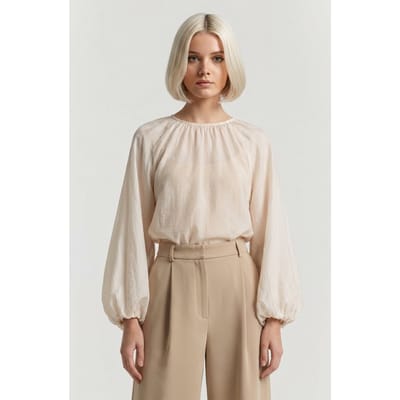 & Other Stories Aggy Top White Maat: 32 | Longsleeves Outlet | Dames | Wit
