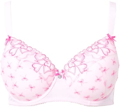 TruYou - Dames - TruYou beugelbeha zachte cups sierlinten - Babyroze - Maat 95B