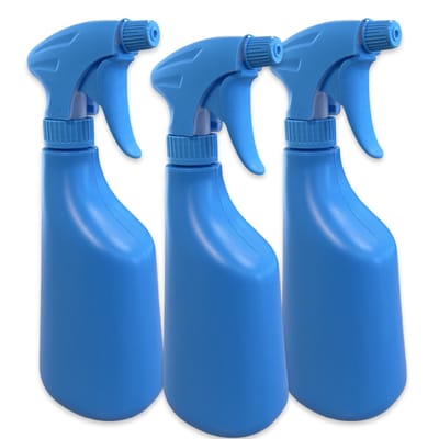 MAUS spray bottle sprayflacon blauw - 3 stuks plantenspuit met trigger- professioneel - met schaalverdeling