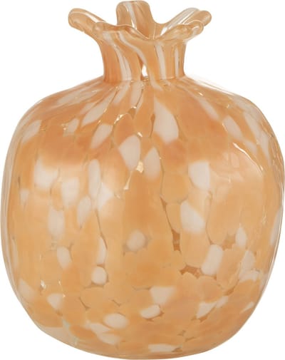 J-Line vaas Melissa - glas - beige - medium - Ø 14 cm