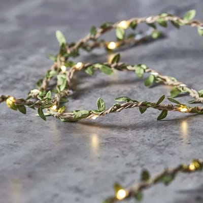 Lichtslinger - Leaf Twine - 20 LED's - 1,90 meter - Ingebouwde timer