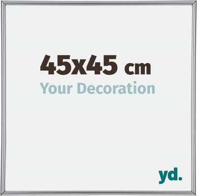 Your Decoration - Fotolijst 45x45 cm - Kunststof - Zilver Hoogglans - Annecy