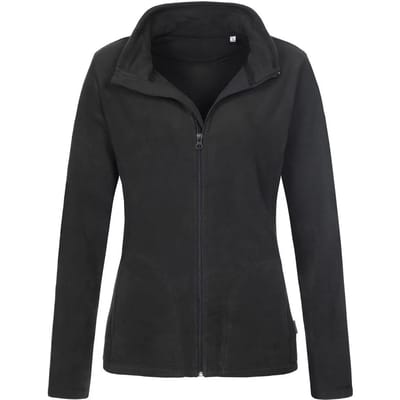 Stedman - Fleece Dames Trui met Rits - Black Opal maat S