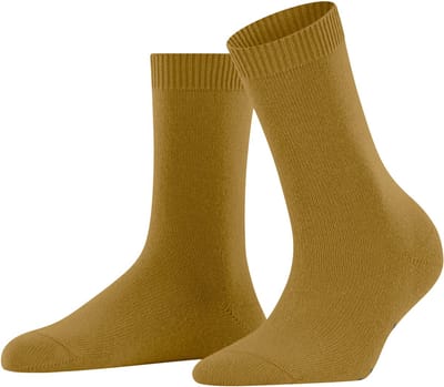 FALKE Cosy Wool eenkleurig wol sokken dames groen - maat 39-42