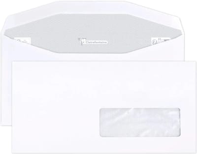 Clairalfa witte enveloppen 114x229mm met venster rechts 35x100mm machinegeschikt 500 stuks