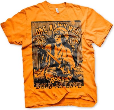 Jimi Hendrix Heren Tshirt -S- Bold As Love Oranje