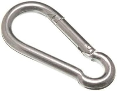Karabijnhaak Set van 2 - 5mm Gegalvaniseerd Staal - Veiligheidshaken
