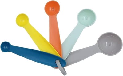 Set van 5 Maatlepels in 5 Kleuren - Perfect voor Vloeistoffen en Poeders, Ideaal voor Keuken en Bakken