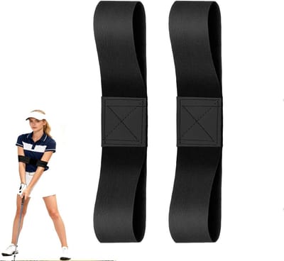 Golf Swing Trainer - Golf Armband - Swing Verbeteren - Elastisch Nylon Materiaal - 2 stuks - Zwart