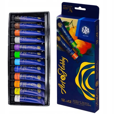 Astra Art&Hobby Acrylverfset - 12 kleuren x 12 ml