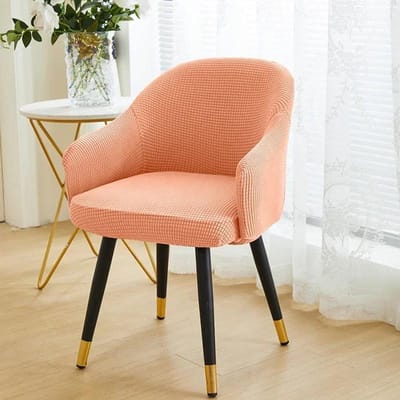 1 housse de chaise à accoudoirs hauts en polaire, antidérapante, pour chaise de bureau, housse de protection élastique pour chaise de salle à manger, salon, cuisine 1pc brown