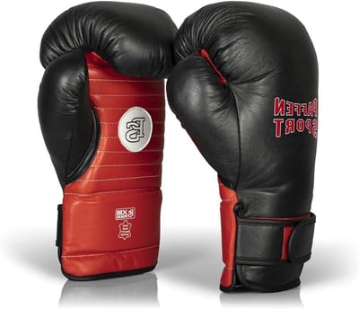 Combiponsen Training - Vechtsport Handschoenen - Sparring en Krabwerk - Dubbele Naden en Verstevigingen - One Size - Rood Zwart