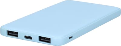 Powerbank - Snellader - Fast charger - Perfect als oplader voor onderweg! - LED Batterij display - Zeer compact formaat - 2-in-1 - 5000mAh - In- en output van 5V - Blauw