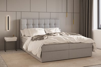 Boxspring Bed 05 - Luxe en Comfort - Inclusief Topmatras - Verkrijgbaar in Meerdere Maten - Boxspringbed 05 (Lichtgrijs - Hugo 91, 180x200 cm)