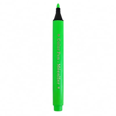 Uitwasbare tekenstift voor kinderen - fluorescerend groen met grote inktinhoud - enkele kleur - basisverpakking