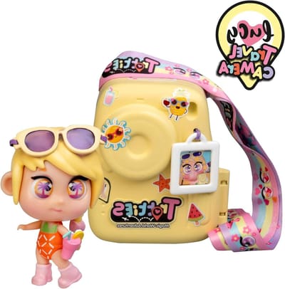 Mini Camera Poppenhuis - Reis Camera Speelgoed - Kinderspel - Wisselende Emoji Ogen - 12 cm Figuur - Meerkleurig