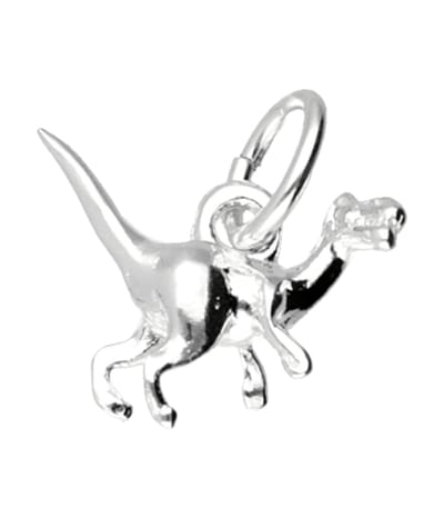 Zilveren Dinosaurus klein kettinghanger