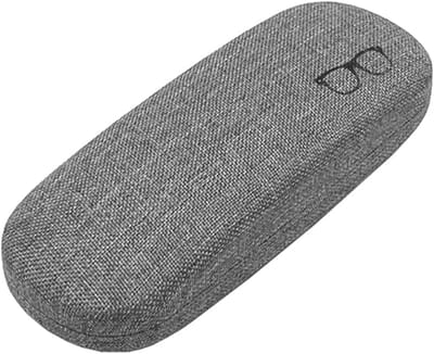 Brillenkoker - Brillendoos - Harde Schaal - Brillendoos Draagbare harde brillenkoker - Brillendoos dames heren - Geschikt voor de meeste brillen en zonnebrillen - 162*62*38mm - Grijs