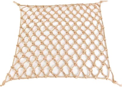 Touwnet Jute - Speelgoed net Vangnet - Veiligheid Balkon - Natuurlijk Biologisch afbreekbaar - 1x10m - Bruin